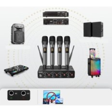 Tonorový mikrofonový systém, 4 UHF mikrofony pro karaoke