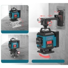 Sinoapollo Compact Laser Nivå 4D, 16 linjer, med batterier og fjernkontroll