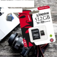 Kingston Micro SD 512GB, carte mémoire 80MB / S, classe 10 avec adaptateur