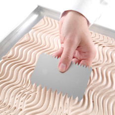 Rektangulær scraper serrated kam-6pcs sæt. - Hendi 554173