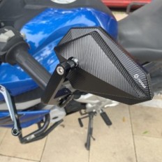 Espejo retrovisor aficionado, negro, para bicicleta, scooters, usado