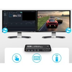 Ozvavzk Switch, 2 monitores, KVM, HDMI, USB Tipo C