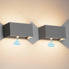 Lampe avec capteur de mouvement KLLEEN, 24 W, IP65, 3000 K, 2 PCS, utilisé