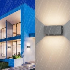 Lamppu, jossa liikuntaanturin Klighten, 24 W, IP65, 3000 K, 2 kpl, käytetty