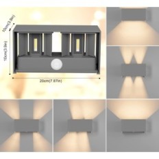 Lámpa mozgásérzékelővel Kright, 24 W, IP65, 3000 K, 2 db, használt