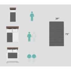 Koelsysteem Matras Adamson B10 75 "X39" van katoen, tentoonstelling