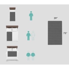 Koelsysteem Matras Adamson B10 75 "X39" van katoen, tentoonstelling