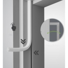 Uszczelniacz do ram stalowych RELAWI, 16mm x 13mm, 50 m, biały