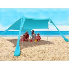 Beach Tent FBSPORT UPF50 + Med Sand Spatel Foldbart Soltelt for barn