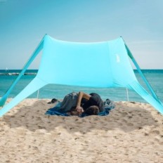 Strandzelt FBSPORE UPF50 + mit Sandspatel faltbares Sonnenzelt für Kinder