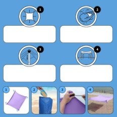 Strandtent Jaicom 3M x 3M UPF 50+ draagbaar paviljoen bescherming tegen de zon en wind