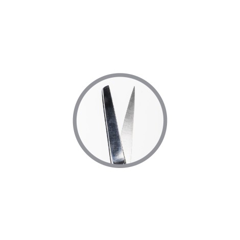 Podoland jalkahoitosakset — lähikuva terästä