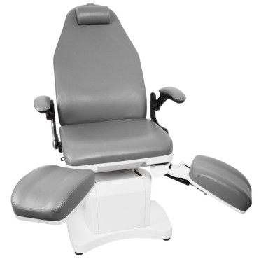 Fauteuil podologie électrique Azzurro 709a 3 moteurs Gris — vue de face