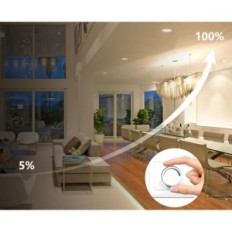 GreenKlick-Lampe, 230 V, 5 x 12 W, 960 Lumen, 3000 Kelvins, IP44, 4 Stück.