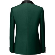 Traje masculino Kudmol, Green, Blazer, Chaleco, Pantalones, XL