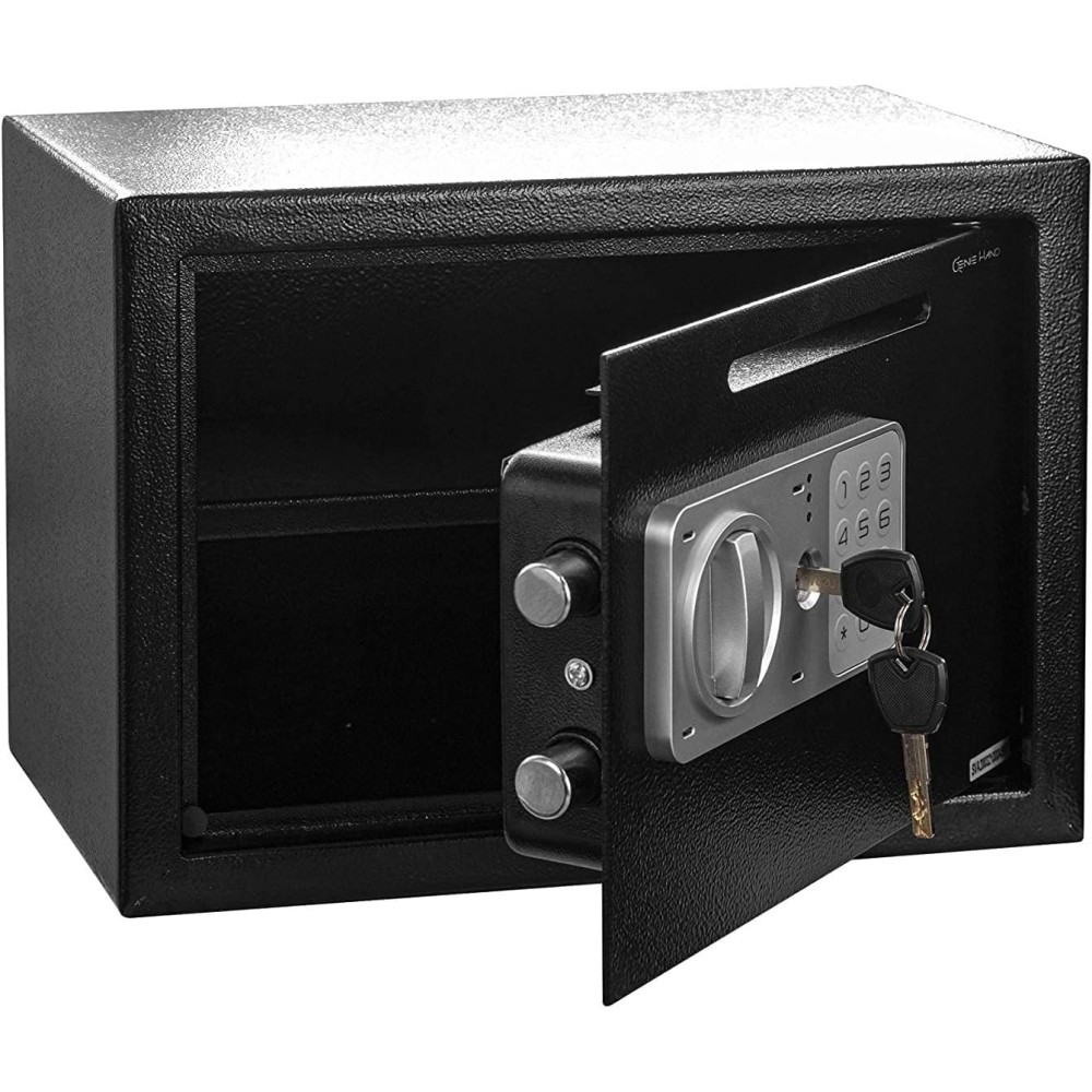 Electronic Safe with Key Genie Hand, technology Anti Bounce