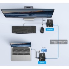 KVM XYKJOBC Extension Cable av CAT5E CAT6 1080P HDMI USB KVM, 60m