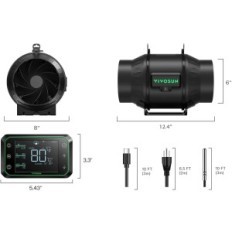 Système de cultivation T6 de Vivosun Smart Grow T6 avec une lampe Light Aerolight SE 200W