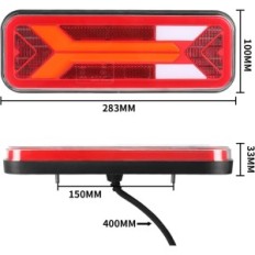 Aohewei Bak LED LED 12/24 V Lys for tilhengere og lastebiler