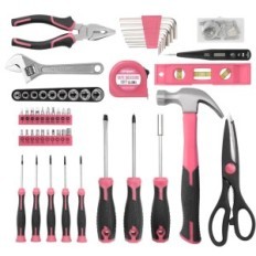 Hi-spec pink værktøj sæt 56 stk. Til hjemmet og DIY