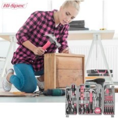 Hi-Spec Pink Tool Set 56 PCer. For hjemme og DIY