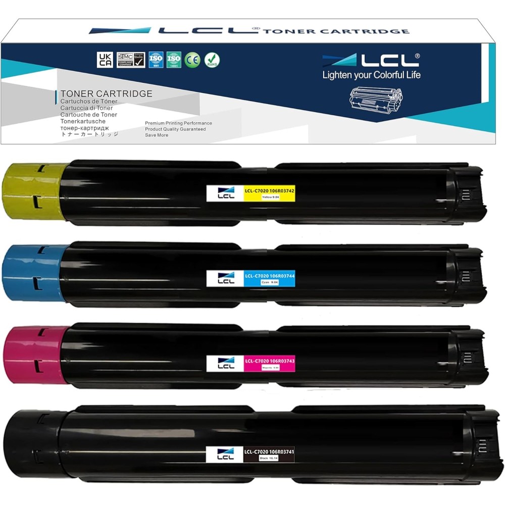 Toner LCL 4PK KCMY Zamiennik do Xerox VersaLink C7020/C7030 kompletny zestaw tonerów CMYK