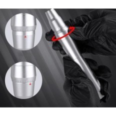 Un ensemble de machines à tatouage blackbuded avec un stylo et des cartouches, argent