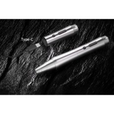 A set of blackbudded tattoo machines with a pen and cartridges, silver