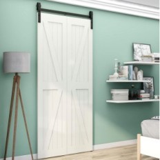 Set of bonyclub rails for sliding doors 153 cm black, for 2 doors 74cm