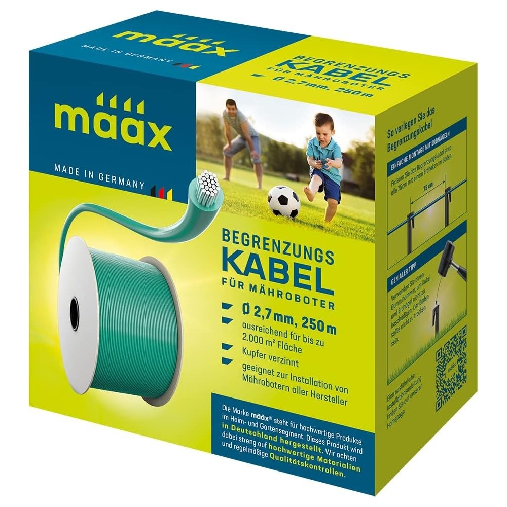 Maximale beperkende link naar de maaier, 250 m 2,7 mm