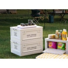 IgTops Foldable cabinet on camping wheels with a car lid