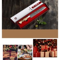 Knife for bread Hezhen Damascus, Serrated blade, 40.5 x 10 x 3.5 cm