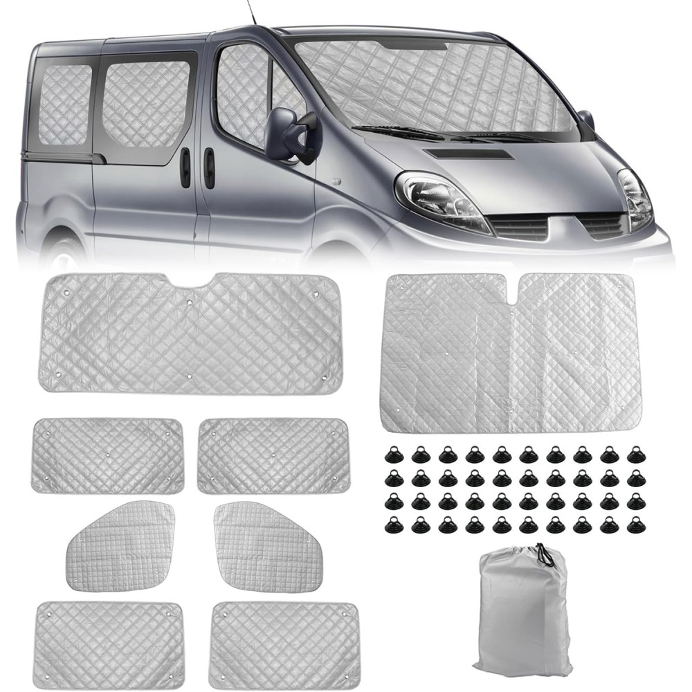 Et sett med 8 utskiftbare Sookoda Beskyttelsesdeksler til RENAULT TRAFIC SWB