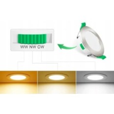 Faro principale Alulusso DL-SS25-105LND3 3000K 4000K 6500K 320-400LM 5W 75-85mm Set 12pcs.