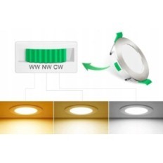 Farol Alusso DL-SS25-105LND3 3000K 4000K 6500K 320-400LM 5W 75-85mm Set 12pcs.