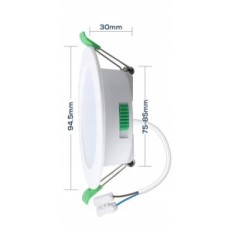 Ajovalo ALUSSO DL-SS25-105LND3 3000K 4000K 6500K 320-400LM 5W 75-85mm Aseta 12PCS.