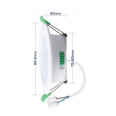 Koplamp Alulusso DL-SS25-105LND3 3000K 4000K 6500K 320-400LM 5W 75-85mm Set 12PCS.