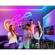 Girland LED de neón inteligente de ahorro de energía, Letiamanda, RGB, IP65, 36 metros