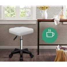 Furwoo chair on wheels, white, 34 x 34 x 45 cm, Used