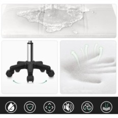 Καρέκλα furwoo σε τροχούς, λευκό, 34 x 34 x 45 cm, που χρησιμοποιείται