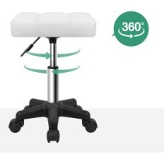 Furwoo chair on wheels, white, 34 x 34 x 45 cm, Used