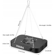 Λάμπα φυτών Fecida, 12000 lumens, 1000w UV και IR λαμπτήρες + ανεμιστήρα