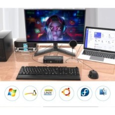 KVM Switch Ritaks 202BXL, 2 monitory, 4K, USB 2.0 Počítačový spínač