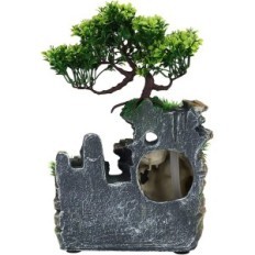 Vannfall dekor LED fontenen 20 x 20 x 13cm dekorative fontenen med bakgrunnsbelysning ejoyous