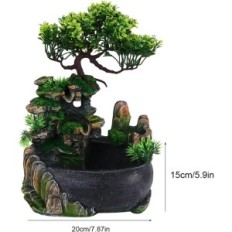 Cachoeira decoração conduziu a fonte 20 x 20 x 13cm fonte decorativa com luz de fundo ejoy