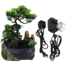 Fuente LED de decoración de cascada 20 x 20 x 13cm fuente decorativa con retroiluminación esous