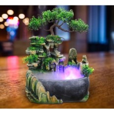 Waterfall Decor LED purskkaev 20 x 20 x 13cm dekoratiivne purskkaev taustvalgustusega