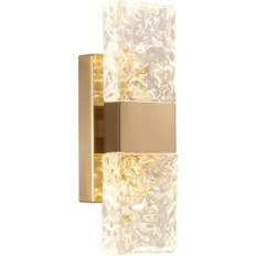 Kinkiet Sxtiger Nordic Crystal Golden LED 3 kolor światła nowoczesny design