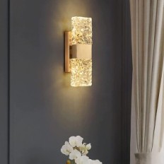 Sconce Sxtiger Nordic Crystal Golden LED 3 Χρώμα φως μοντέρνο σχεδιασμό