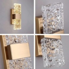SCONCE SXTIGER Nordic Crystal Golden LED 3 krāsu gaismas moderns dizains